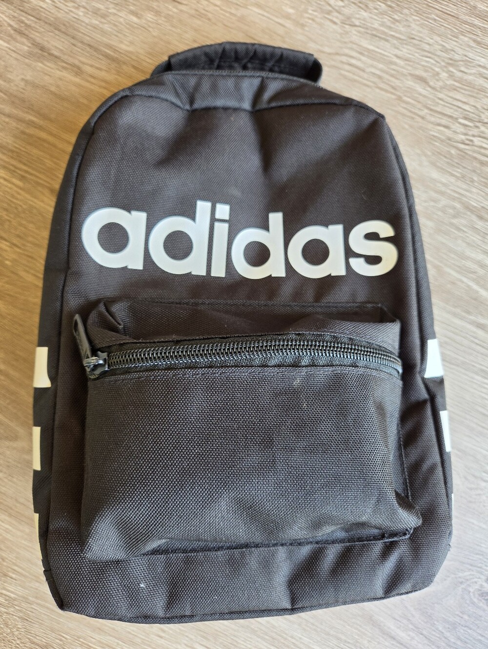 Adidas Black & White Three Stripe Insulated Backpack Lunch Box Cooler Bag